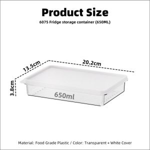【PLAYFUL】Sealed Crisper Freezer Organizer Transparent Refrigerator Storage Box Stackable