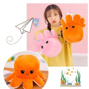 THÚ BÔNG BẠCH TUỘC 2 MẶT VẢI MINISO MỀM MỊN DỄ THƯƠNG CHO BÉ