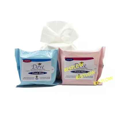 BTS🥇Wipes DOVE 3in1 facial cleaning wipes/baby wipes fresh blue