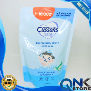 Cussons Baby Hair Body Wash Mild & Gentle Doy Kemasan Ekonomis 200ml Liquid Reffil Hair Body Wash
