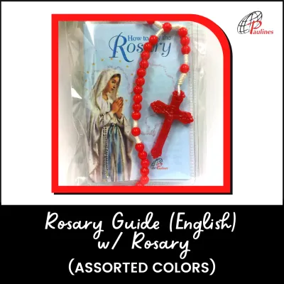 English How to Say the Rosary (laminated) with Rosary | Paulines Publishing House Official