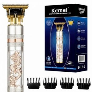 Tông Đơ Chấn Viền Kemei Km 762 Thân Kim Loại Cao Cấp Khắc Viền Rồng Phượng