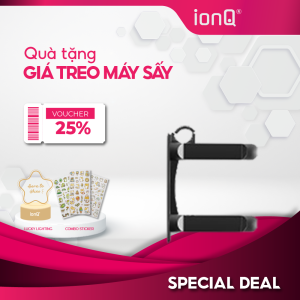 Giá treo mua máy sấy tóc ion âm ionQ Clover công suất 1600W nhanh khô chăm sóc và bảo vệ tóc