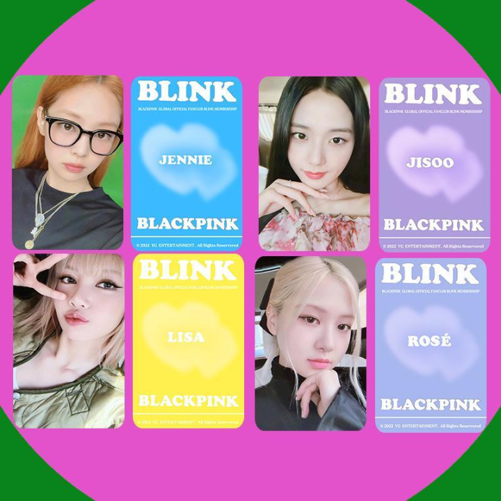 BLACKPINK Weverse Photo Cards 2023 BLINK Fan Made Collection Kpop Idol Photo Cards Lisa Rose Jennie Photo Cards 4 Per Set