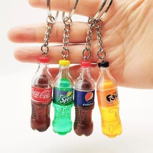 PENGQ Car Trinket Jewelry Fashion Key Holder Backpack Key Ring Drink Bottle Coke Cans Keychain