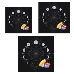 Tarot Tablecloth Altars Cloth Moon Phases Astrologys Tablecloth Divinations Mat Tapestry Wall Decoration