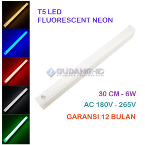 Lampu TL Neon T5 LED 30cm 6W Tube Fluorescent AC 180V-265V