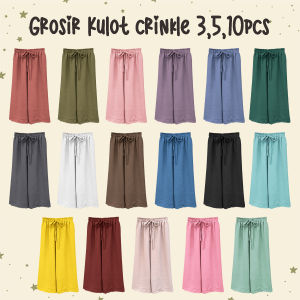 GROSIR Kulot Crinkle Polos Anak Perempuan 1-12 Tahun
