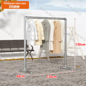 Thickened Floor Mounted Clothes Drying Rack Single Pole Balcony Drying Rack Multifunctional Household Clothes Hanger Single Pole Balcony Drying Rack