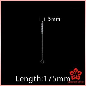 ขนไนล่อน ไม่ทำให้เป็นรอย แปรงล้างหลอดดูด จุกนม Stainless steel soft straw straw brush