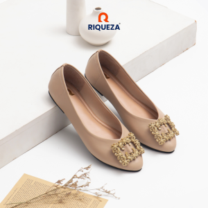 Riqueza ROSE Sepatu Flatshoes Wanita Kerja Flat Shoes Balet Slip On
