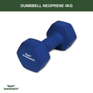 Dumbell 4kg Wannalife Dumbbell Neoprene Barbel Vinyl Anti slip 4 kg(WFI)