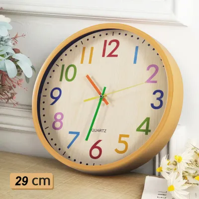 PROMO Jam Dinding Bulat Quartz model Glow in The Dark diameter 30CM bahan Plastik + Mika