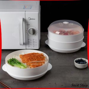 First  กล่องอุ่นอาหาร  ขนาด 1 ชั้น ที่นึ่งกับไมโครเวฟ