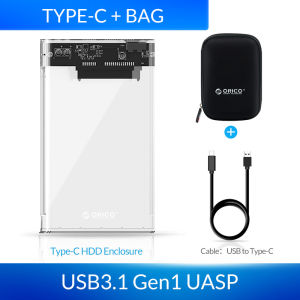 ORICO 2.5 Inch Trong Suốt SATA Để USB3.0 / Type-C Trường Hợp Ổ Cứng Công Cụ Miễn Phí Bên Ngoài HDD Bao Vây Cho PC Máy Tính Xách Tay SSD/HDD 6Gbps