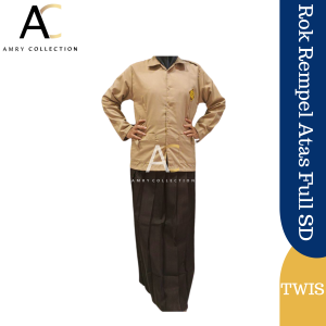 Rok Rempel Pramuka Rok SD Panjang Kelas 1-6 / fashion anak perempuan seragam sekolah Rok Coklat SD Pinggang karet