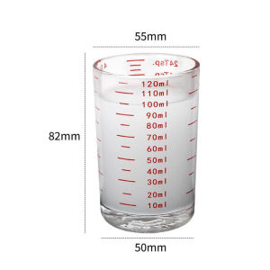 4oz Round Espresso Shot Glass Cup With Scale Glass Ounce Cup 120ml Thickened Glass Measuring Cup