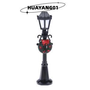 HUAYANG01 [HOT FASHION] 1 12 dollhouse Miniature Christmas Park Street โคมไฟตุ๊กตา streetlight Decor Toy