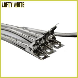 Lofty White 10pcs Hair Care Clips Stainless Steel Hairdressing Sectioning Clips Clamps For Hairdressing Tools