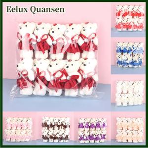 Eelux 10 bó hoa gấu 12cm Đồ chơi búp bê hoạt hình bó Hoa Gấu Bông Quà tặng đám cưới sinh nhật tốt nghiệp trang trí tiệc