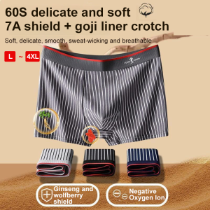 Mens Energizing MidWaist Comfortable Boxer BriefsMens Striped Mid-Rise Boxer Briefs