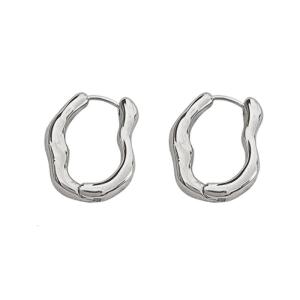 Sophisticated Irregular Geometric Ear Clips Handmade Hoop Earrings for Women Lightweight Comfortable Ear Accessories