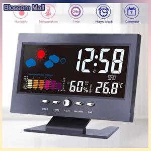 [Blossom] LCD Color Screen Digital Backlight Snooze Alarm Clock Weather Forecast Station