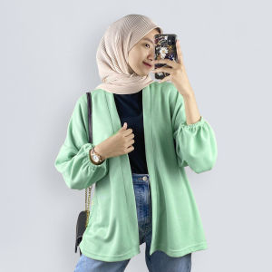 LAURA BALON CARDIGAN / KARDIGAN WANITA / OUTER CARDIGAN - MATCHA