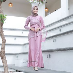 NEW ARRIVAL / GAMIS SAGE GREEN READY JUMBO LD 120 AFIFA DRESS BROKAT MODERN BAJU PESTA LAMARAN KONDANGAN TUNANGAN MODEL KEKINIAN