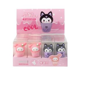 RAUTAN PENSIL KEPALA KUROMI MELODY BOBA PENGHAPUS SERUTAN PENSIL LUCU SOUVENIR ULTAH ANAK MURAH