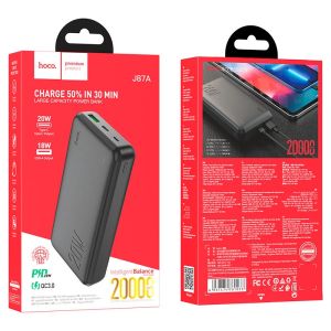 Pin Sạc Dự Phòng Siêu Tốc 20W Hoco J87 / J87A Chính Hãng dung lượng 10000mAh/ 20000mAh Sạc Nhanh 2 Cổng PD 20W +QC 3.0 Bảo hành 1 Năm
