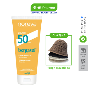 Kem Chống Nắng Noreva Bergasol Expert Mineral Cream SPF50 Bảo Vệ Da Nhạy Cảm - 40ml