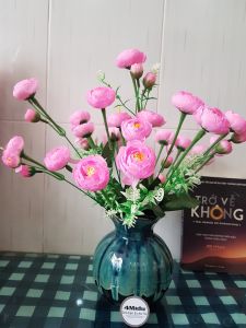 Cành hoa trà nhỏ dài 40cm- hoa giả cao cấp - Phụ kiện trang trí