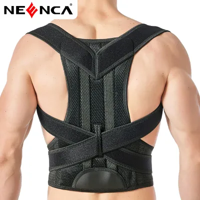 NEENCA Upgraded Posture Corrector Back Brace for Men and Women New Version Lumbar Support for Posture Improving and Pain Relief Full Back Support for Neck Shoulder Waist Pain