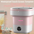 12L Portable Foldable Mini Washing Machine with Spin Dry Basket Compact Washer Travel, Dorm, Camping, 3 Smart Wash Modes. 