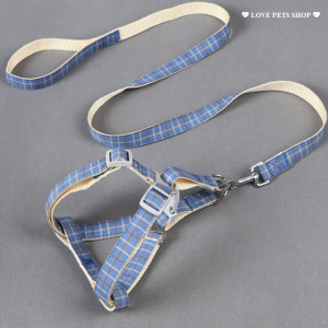 Bộ dây dắt cho Chó Mèo kèm đai yếm sọc Taotaopets - Love Pets Shop