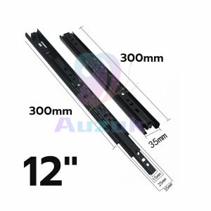 AUK Drawer slide rail three-section guide 12in 14in chdrawer roller