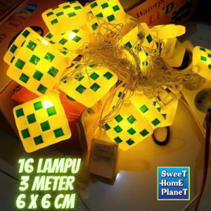 Lampu Ketupat Lampu Raya Lampu 3 Meter 16 Lampu Hari Raya Light LED Party Decorative Light