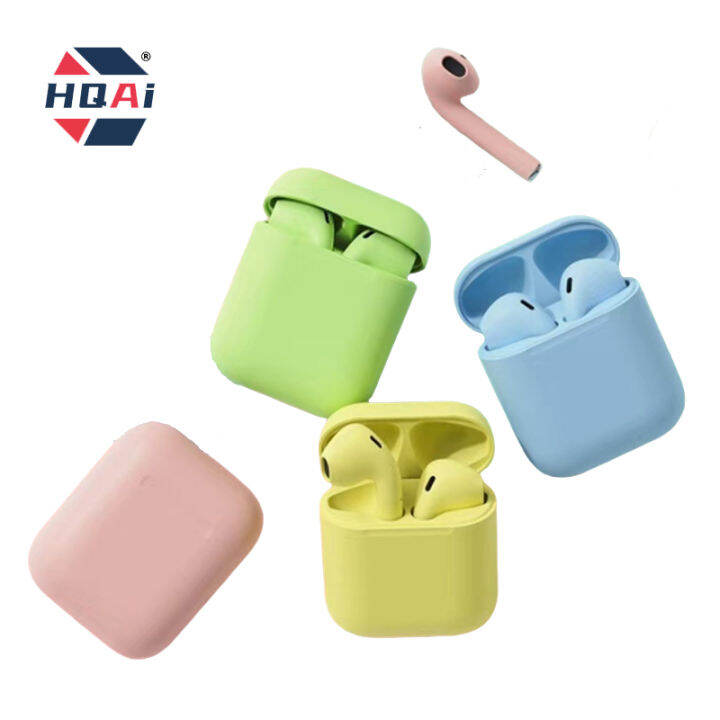 HQAi Cute 9 Color TWS i12 Wireless Earphone Bluetooth Earphones Inpods ...