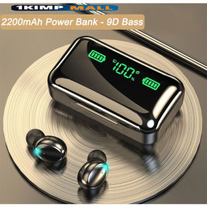 ♥100% ผลิตภัณฑ์ดั้งเดิม + Gratis Ongkir♥F9-5 9DSound TWS ไร้สายหูฟังบลูทูธสปอร์ตหูฟังบลูทูธสเตอริโอหูฟังกันน้ำ