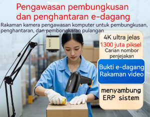 Kamera E-dagang Huibos untuk Pembungkusan Penghantaran dan Pemantauan Pemulangan CCTV bukti video