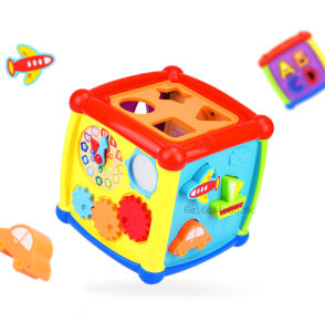 Baby Shape Matching Music Building Blocks - Enlightenment Toy for 1 Year Old