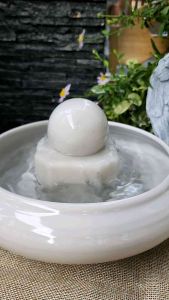 ชุดหินหมุน มงคลเสริมฮวงจุ้ย พร้อมใช้งาน (สีขาว)