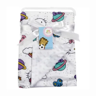 ผ้าห่มเด็กขนมิ้งค์ดอท(Baby Blanket Minky Dot) ลายการ์ตูนน่ารัก ขนาด 75*110 cm.cotton100%Double Layer Soft Plush