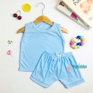 ByKiddos - Setelan Anak Kaos Kutung Tanpa Lengan Lokal / Setelan Anak Laki-Laki Tanpa Lengan / Fashion Gaya Santai