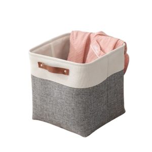 SKYJS Foldable Laundry Storage Basket Large Capacity Linen Organize Box Freestanding Cotton Organizing Bag Household