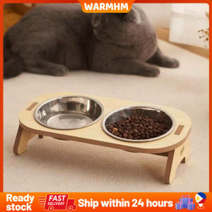 Cat Dog Elevated Bowls Stainless Steel Pet Feeder Pet Feeding Water Bowl Feeding & Watering Supplies Pet Food Container