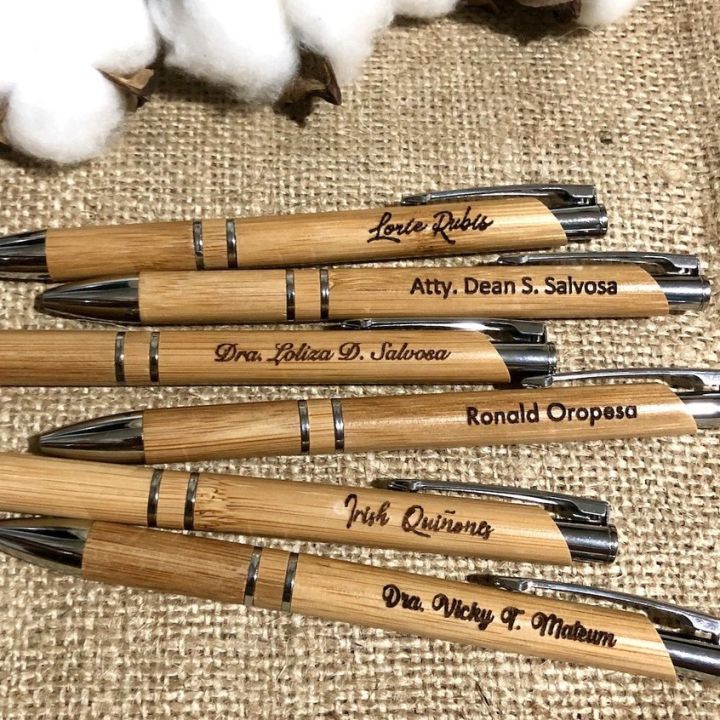 Personalized Bamboo Gel Pen (Free engrave) | Lazada PH