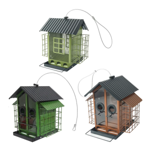 Vintage Styles Metal Birdhouses Feeders With Removable Tray Outdoor Bird Feeders for Garden Decoration