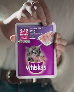Whiskas Pouch Wet Cat Food For Junior Cat Tuna / Mackerel / Chicken / Salmon 80g (7 Packs)